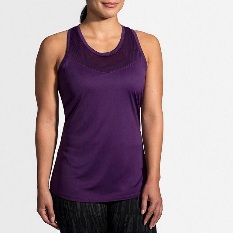 Brooks Stealth Israel - Women's Running Tank Top - Purple (98716-PNLE)